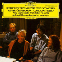 Beethoven - Mutter, Zeltser, Yo Yo Ma, Berliner Philharmoniker, Karajan - Tripelkonzert = Triple Concerto / Ouverturen: Egmont, Coriolan, Fidelio
