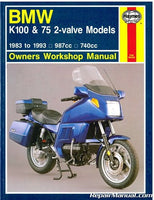 BMW  K100 & 75 2-valve models Haynes workshop manual