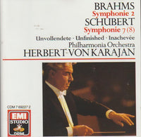 Brahms / Schubert -- Philharmonia Orchestra, Herbert von Karajan - Brahms: Symphonie 2, Schubert Symphony 7 (8)
