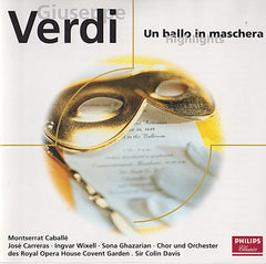 Verdi - Montserrat Caballe, Jose Carreras, Orchestra Of The Royal Opera House, Covent Garden - Un Ballo In Maschera