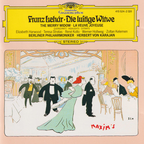Franz Lehar, Berliner Philharmoniker, Herbert von Karajan - Die Lustige Witwe - Querschnitt = Highlights