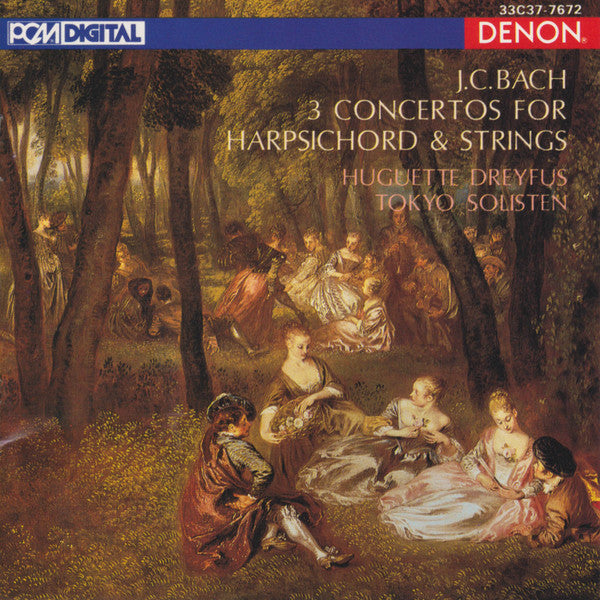J.C. Bach, Huguette Dreyfus, Tokyo Solisten - Three Concertos For Harpsichord And Strings