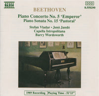 Beethoven, Stefan Vladar, Jeno Jando, Capella Istropolitana, Barry Wordsworth - Piano Concerto No.5 'Emperor' / Piano Sonata No.15 'Pastoral'