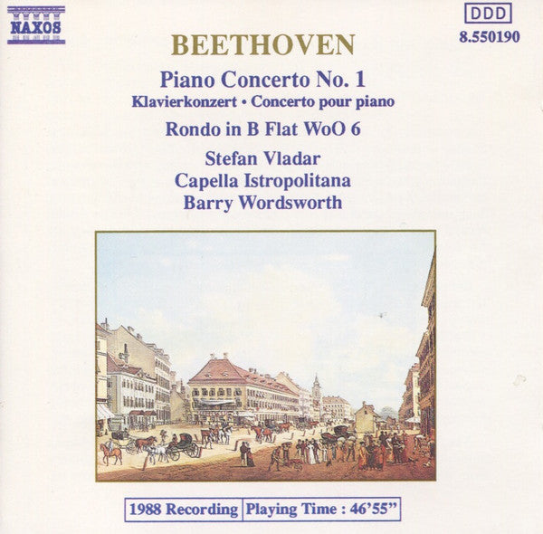 Beethoven, Stefan Vladar, Capella Istropolitana, Barry Wordsworth - Piano Concerto No. 1 / Rondo In B Flat WoO 6