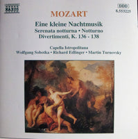 Wolfgang Amadeus Mozart, Capella Istropolitana, Edlinger, Turnovsky, Sobotka - Eine Kleine Nachtmusik, Notturna, Notturno Divertimenti