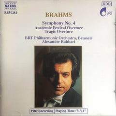 Brahms, BRT Philharmonic Orchestra, Brussels, Alexander Rahbari - Symphony No. 4 / Academic Festival Overture / Tragic Overture