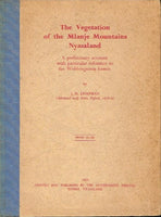 The Vegetation of the Mlanje Mountains Nyasaland - J D Chapman