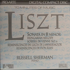 Russell Sherman, Liszt - Liszt Sonata In B Minor, Hungarian Melody, Soirees De Vienne No. 6,  Reminiscences De Lucia Di Lammermoor