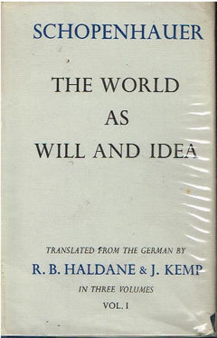 The world as will and idea vol 1 Schopenhauer