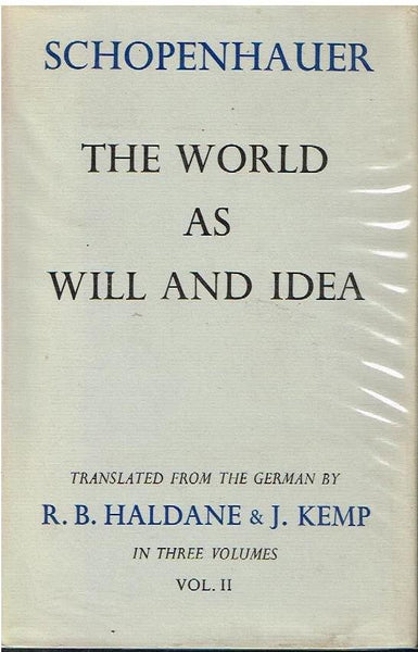 The world as will and idea vol 2 Schopenhauer