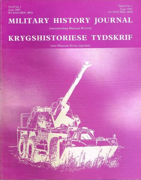 Military history journal krygshistoriese tydskrif vol9 no1 june 1992