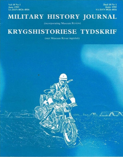 Military history journal krygshistoriese tydskrif vol10 no1 june 1995