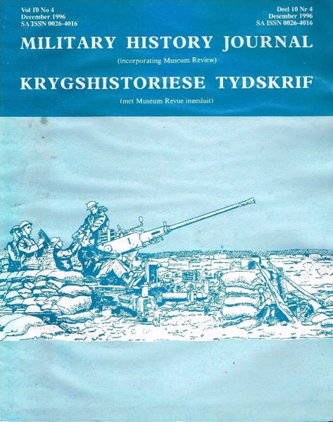 Military history journal krygshistoriese tydskrif vol10 no4 december 1996