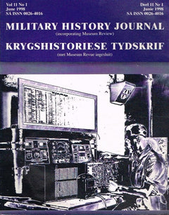 Military history journal krygshistoriese tydskrif vol11 no1 june 1998
