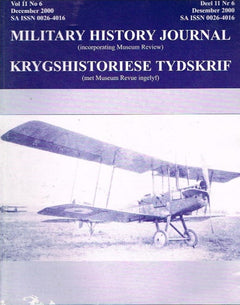 Military history journal krygshistoriese tydskrif vol11 no6 december 2000