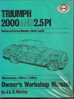 Haynes Triumph 2000 and 2.5 PL owners workshop manual