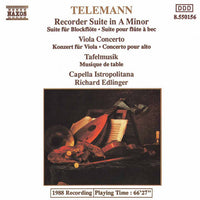 Telemann, Capella Istropolitana, Richard Edlinger - Recorder Suite In A Minor, Viola Concerto • Tafelmusik