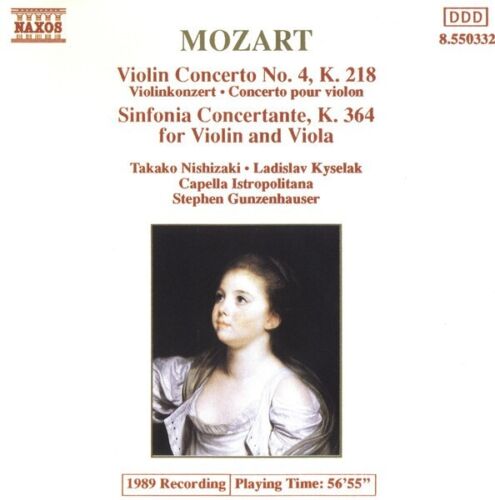 Mozart, Takako Nishizaki, Ladislav Kyselak, - Violin Concerto No. 4, K. 218  / Sinfonia Concertante, K. 364 For Violin And Viola