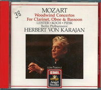 Mozart - Leister, Koch, Piesk, Herbert von Karajan, Berlin Philharmonic - Woodwind Concertos For Clarinet, Oboe & Bassoon