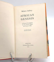 African Genesis Robert Ardrey (1st Edition 1961)