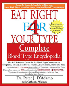 Eat Right 4 Your Type: Complete Blood Type Encyclopedia The A-Z Reference Guide - Dr. Peter J. D'Adamo & Catherine Whitney