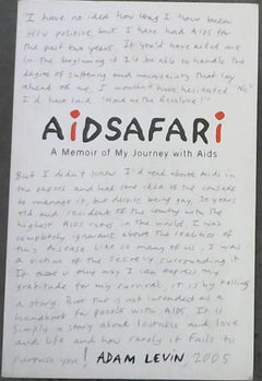 Aidsafari A Memoir of My Journey with AIDS Adam Levin