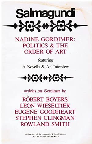 Salmagundi Nadine Gordimer : Politics & the Order of Art